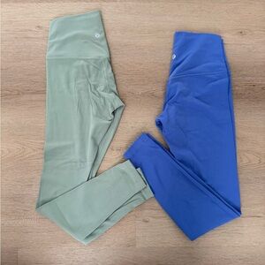 lululemon athletica Sage Green and Periwinkle Align Leggings 28 Size 6